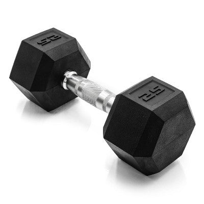 CAP 25lbs Coated Hex Dumbbell with Contoured Handle (LOCAL PICKUP ONLY)