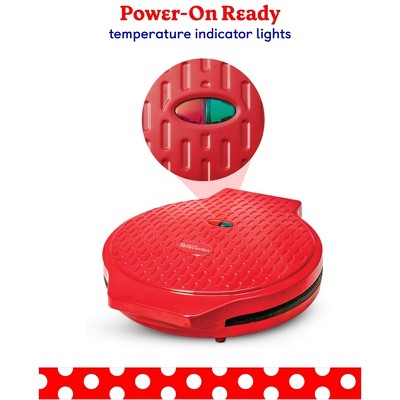 Betty Crocker Pizza Maker Plus, 12" Indoor Electric Grill, Nonstick Griddle Pan for Pizzas, Quesadillas, Tortillas, Nachos and more, Red