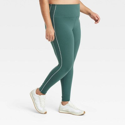 Women's Everyday Soft High-Rise Piped 7/8 Leggings 1X