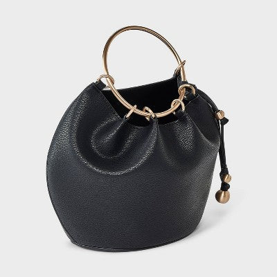 Gathered Bracelet Handbag - A New Day Black