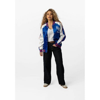 NBA Philadelphia 76ers Zip-Up Satin Bomber Jacket - L