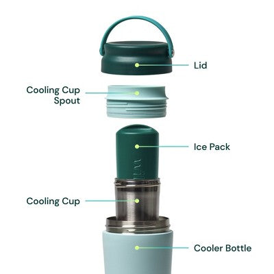 WILLOW Portable Breast Milk Coolers - Green - 16oz/5pc