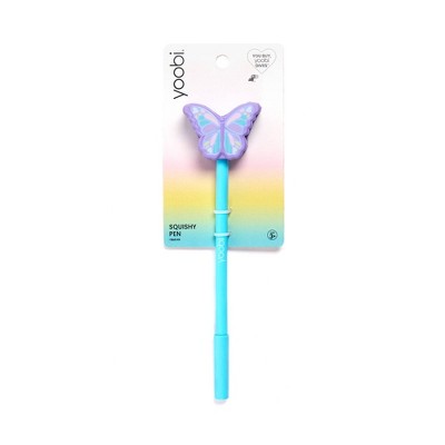 Yoobi Novelty Ballpoint Pen Squishy Topper Butterfly