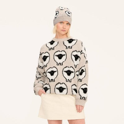 Adult Sheep Print Beanie - Woolrich x Target Taupe