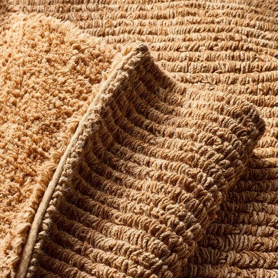 21"x34" Organic Melange Reversible Bath Rug Warm Brown - Casaluna