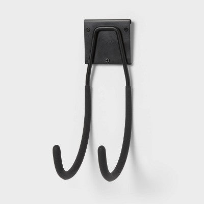 Extension Cord and Hose Garage Hook - Brightroom: Steel Wall Storage, Powder-Coated, 30lb Capacity, Black