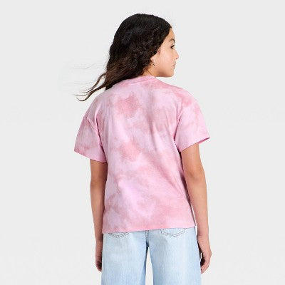 Girls' Hello Kitty Short Sleeve Washed Graphic T-Shirt - Pink XXL