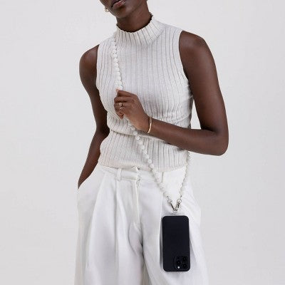 Hello Lux Phone Crossbody Strap - Berry Pearl Beads