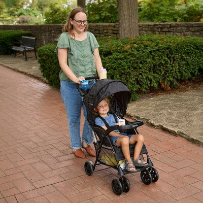 Kolcraft Cloud Premier Lightweight Stroller - Black: 5-Point Harness, Reclining Seat, Removable Cup Holders, Steel Frame (LOCAL PICKUP ONLY)