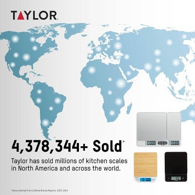 Taylor 11lb Dual Platform Digital Kitchen Food Scale