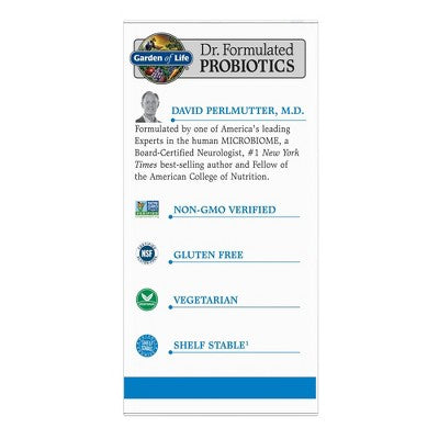 Garden of Life Dr. Formulated Digestive + Stress Probiotic Capsule - 30ct: 40 Billion CFU, Certified Gluten-Free, Non-GMO Verified