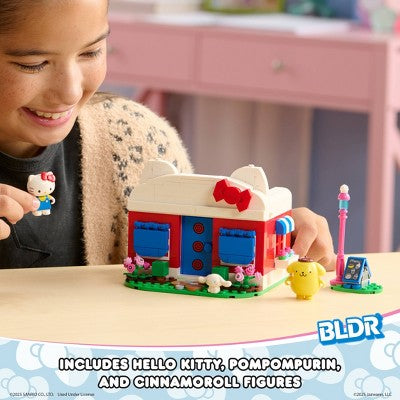 Hello Kitty and Friends Hello Kitty's Dream Cafe Building Set with Hello Kitty, Cinnamoroll, and Pompompurin Minifigures