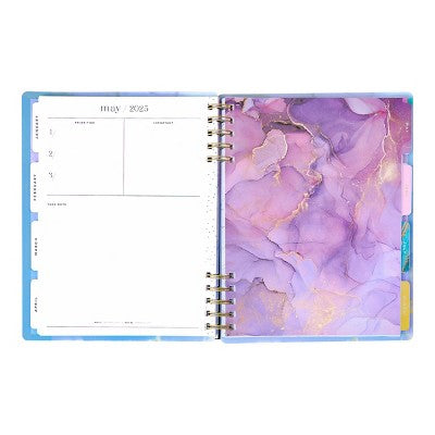 The Happy Planner 2025 Weekly/Monthly Planner 9.75"x8.75" Classic Ethereal Elements: Adult Twin-Wire Calendar, 7x9.25"