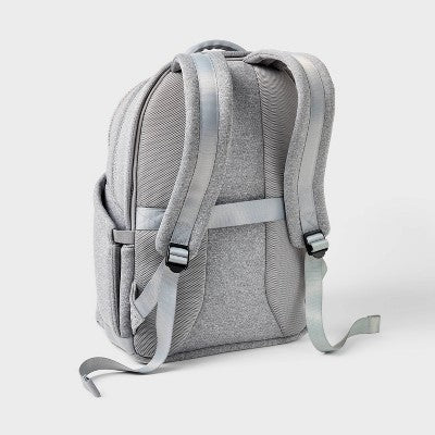 14L Faux Neoprene Backpack - All In Motion Heather Gray: High School 16" Laptop
