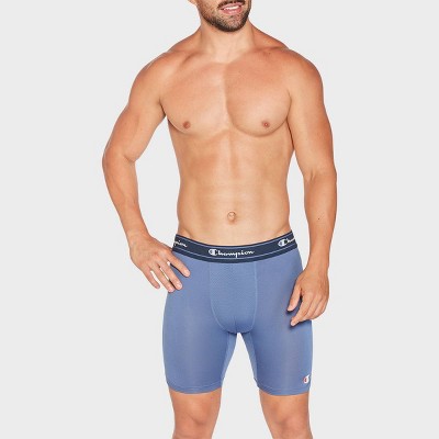 Champion Men's Active Performance 5pk Breathable Mid-Leg Boxer Briefs - Black/Red/Gray/Blue XL