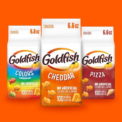 Goldfish Cheddar Cheese Crackers Bag - 6.6oz: No Artificial Preservatives, No High Fructose Corn Syrup, Oven Baked