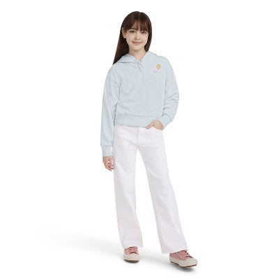 Levi's Girls French Terry Strawberry Pullover Hoodie Light Blue M