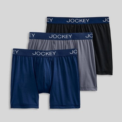 Jockey Generation Boys' 3pk Micro Mesh Boxer Briefs - Gray/Black/Navy M