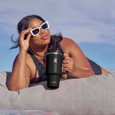 Hydro Flask 32oz All Around Travel Straw Tumbler - Black