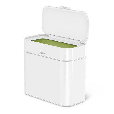 simplehuman 4L Compost Caddy Bin with Magnetic Docking White Steel
