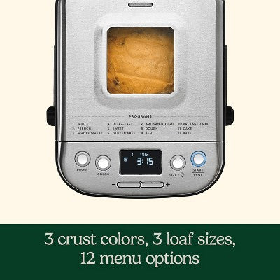 Cuisinart Compact 2 lbs Bread Maker - Stainless Steel