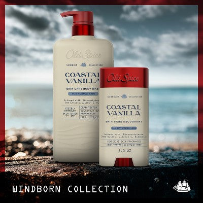 Old Spice Men's Aluminum-Free All Day Freshness Windborn Collection Deodorant - Coastal Vanilla - 3oz