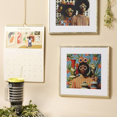 Black History Month 12"x12" 2pk Matted Wall Art Print Set