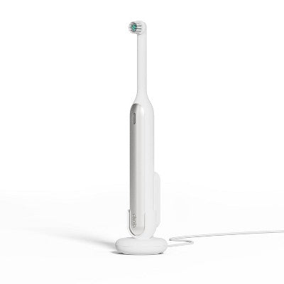 quip 360 Oscillating Rechargeable Electric Toothbrush + Travel Case - White/Silver