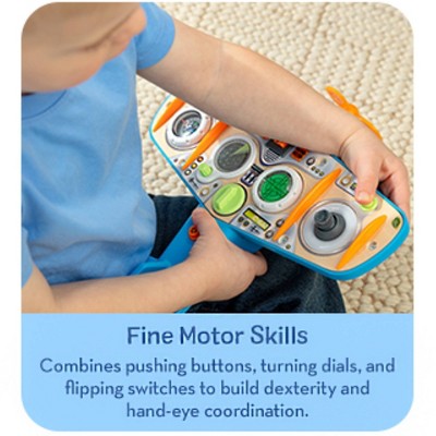 Melissa & Doug Airplane Busy Board with LED Light - Wooden Electronic Activity Board with Lights and Sounds for Sensory Play