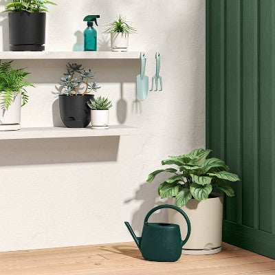 Recycled Car Seat Resin 8" RE Self Watering Planter Black - Room Essentials