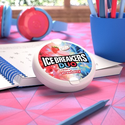 Ice Breakers Duo Strawberry Sugar Free Mint Candies - 1.3oz
