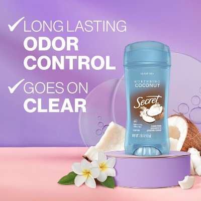 Secret Fresh Clear Gel Antiperspirant Deodorant - Coconut Scent - 2pk/2.6oz