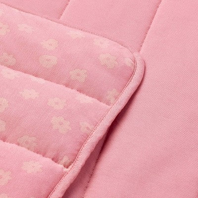 Rayon from Bamboo Jersey Quilted Blanket - Ditsy Floral - Pink - Cloud Island