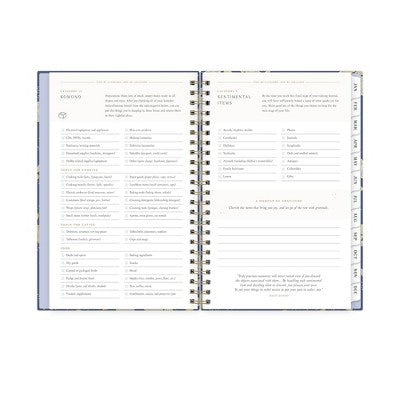 Marie Kondo for Blue Sky 2025 Weekly/Monthly Planner 8.27"x5.71" Wirebound Hana Navy