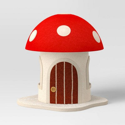 Fabric Mushroom House Christmas Figurine - Wondershop