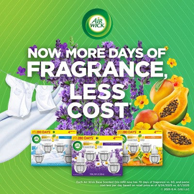Air Wick Plug-in Scented Oil Air Freshener Refills - 4pk