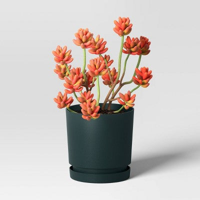 Recycled Resin Indoor Outdoor Planter Pot Green 6"x6"x6" - Room Essentials