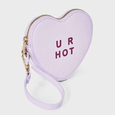 Conversation Heart Wristlet - A New Day Purple
