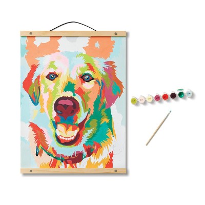 Paint by Number Kit Dog Golden Retriever - Mondo Llama: Adult DIY Painting Kit with Paint & Brush