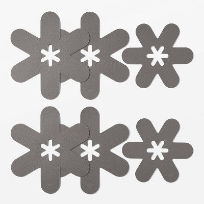 12pc Stainless Steel Cookware Set with 6pc Pan Protectors Silver - Figmint (LOCAL PICKUP ONLY)