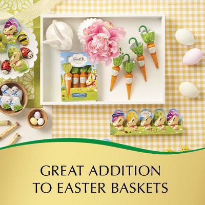 Lindt Easter Solid Milk Chocolate Candy Hazelnut Carrots - 1.9oz/4ct