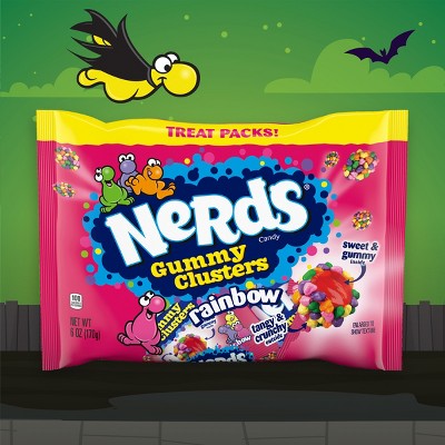 Nerds Gummy Clusters Trick or Treat Size Halloween Candy Laydown Bag - 6oz