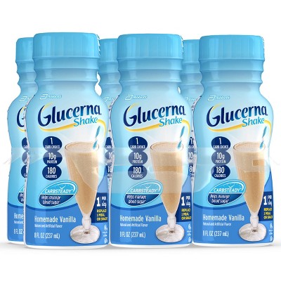 Glucerna Snack Nutrition Shake Homemade Vanilla Ready-to-Drink - 6pk