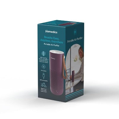 HoMedics Portable HEPA Air Purifier with Aromatherapy Purple