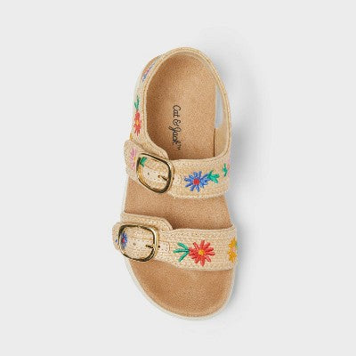 Toddler Girls Sequerah Footbed Sandals - Cat & Jack Multicolor 8T