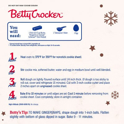 Betty Crocker Gingerbread Cookie Mix - 17.5oz