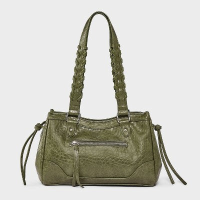 Whipstitch Handle Satchel Bag - Wild Fable with Olivia Dayton Olive Green