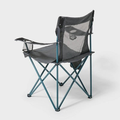 Folding Mesh Outdoor Portable Camping Chair Dark Gray - All In Motion (LOCAL PICKUP ONLY)