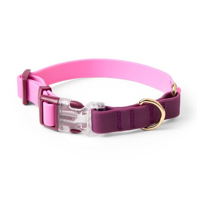 Color Blocked Dog Collar - Pink Tonal - The Cuddle Collab - M