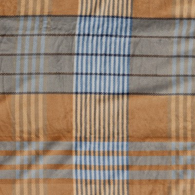 Plaid Printed Plush Throw Blanket with Faux Shearling Reverse - Threshold